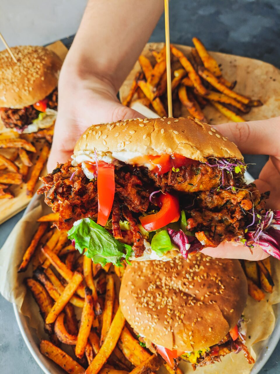 wegański burger meet without meat