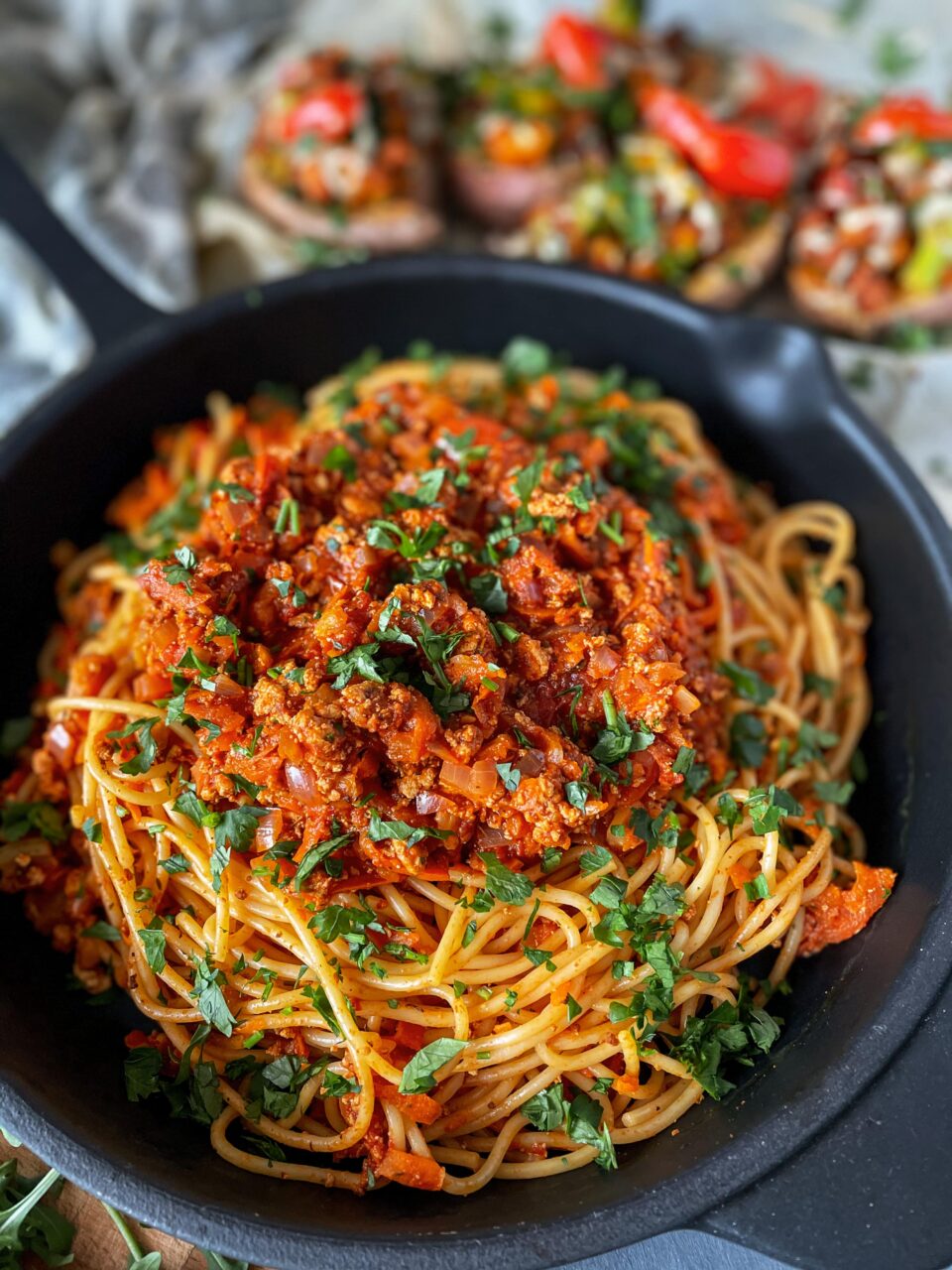 wegańskie spaghetti