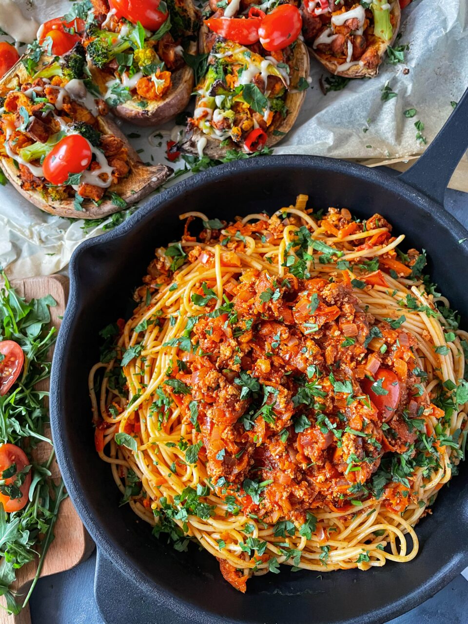wegańskie spaghetti bolognese