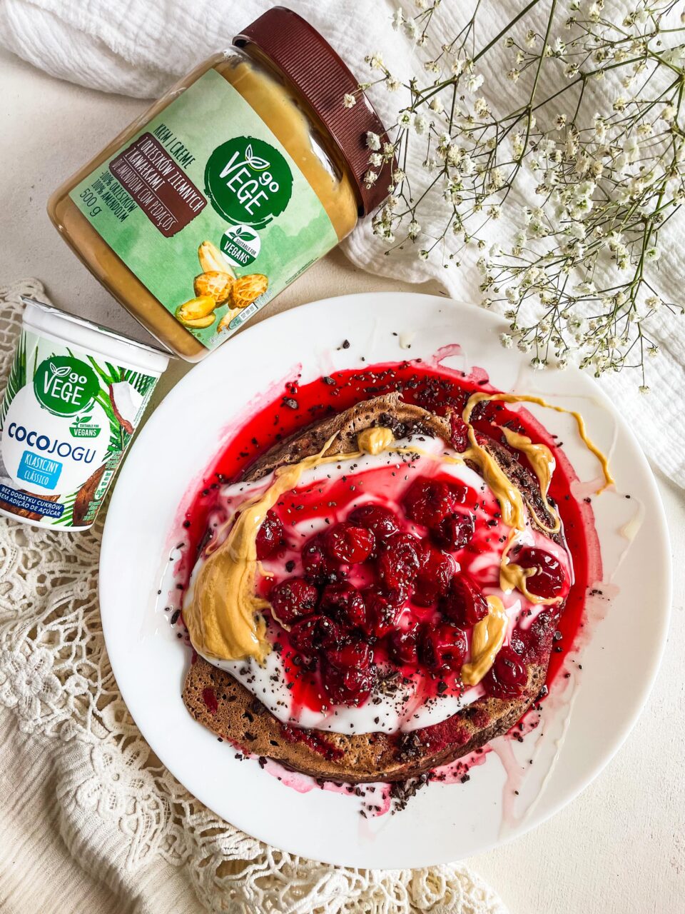 wegański omlet kakaowy